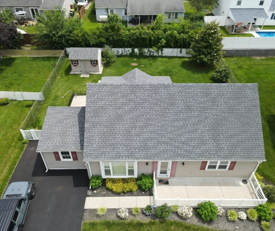 image of a house from drone